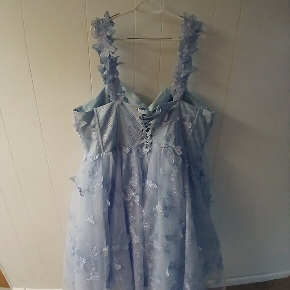 JessaKae Blue Mariposa Dress Plus Size (28w) - Picture 4 of 7